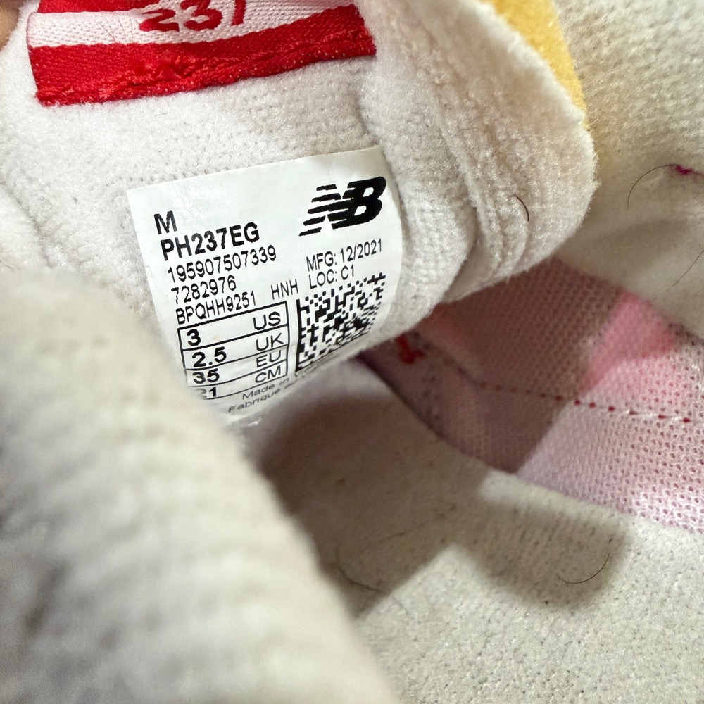 New Balance 237 Sneaker Girls Kids 3 Retro Lifestyle Shoe Pull On Pink Purple - Picture 7 of 7